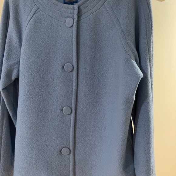 Wool Pendleton sweater. Size large. Button down with no collar. Carolina blue. - Picture 4 of 4